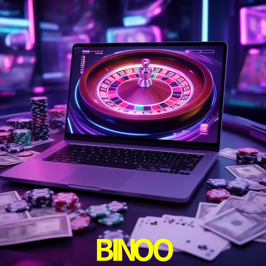 Centro móvil BINOO con casino, cajero, bonos, app y acceso de cuenta para México